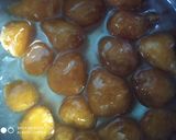 A picture of step 5 of Thaen Mittai/ Sugar candy.