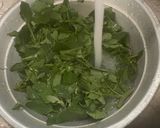 A picture of step 1 of Aloo Bathua Saag Fry.