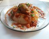 Foto del paso 5 de la receta: Puré de papa con salsa blanca de verdeo y salsa con chorizo