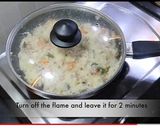 A picture of step 15 of Samak rice upma.