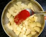 A picture of step 2 of Aloo Palak.