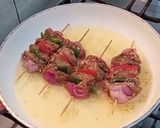 A picture of step 5 of Beef Shashlik🍢.