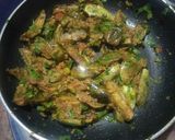 A picture of step 7 of Brinjal fry in Garlic Masala.