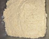 A picture of step 8 of Ghee Mysore pak.