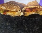 A picture of step 3 of Schezwan paneer dosa.