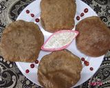 A picture of step 4 of Palak Puri.