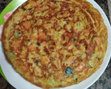 Foto del paso 5 de la receta: Tortilla de boniato, puerro y calabacín