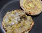 Foto del paso 7 de la receta: Sándwich🥙de berenjena,🍆calabacín y queso🧀crema🥯