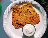 A picture of step 8 of Leftover daal paratha.