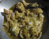 A picture of step 2 of Chicken Rezala.