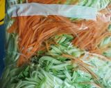 Foto langkah ke 2 dari resep Chicken Alfredo Zoodles/ Zuchinni Noodles (Keto friendly).