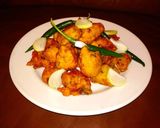 A picture of step 4 of Moong dal pakora.