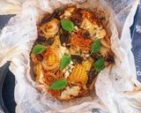 Φωτογραφία βήματος 5 της συνταγής Spaghetti στη λαδόκολλα με μελιτζάνες και καλαμπόκι