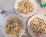 Foto del paso 6 de la receta: Macarrones de colores a la carbonara con Frankfurt y bacon