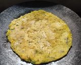 A picture of step 4 of Leftover poha chilla.