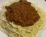 A picture of step 9 of Spaghetti Bolognese (Italian Red Sauce spaghetti).