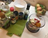A picture of step 2 of Fish Amok Cambodian lemongrass curry, paleo- & vegan-friendly.