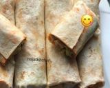 A picture of step 6 of Mince And cheese tortilla wrap.