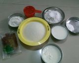 A picture of step 1 of Rava cake.