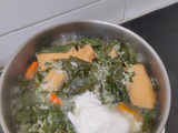 Bobor daun singkong tahu cue