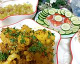 A picture of step 8 of Gobhi aloo 😋.