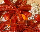 Foto del passaggio 2 della ricetta Risotto alla Crema di Scampi con Crudo di Gamberi Rossi (Healthy Ed. Senza Panna/Burro)