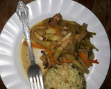 Foto del paso 2 de la receta: Pollo y hongos ala Juliana con arroz encilantrado 🇸🇻