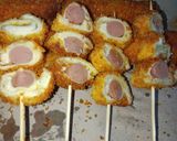 Foto langkah ke 4 dari resep Sate Roti Goreng Isi Sosis.