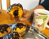 Foto del paso 3 de la receta: Magdalenas de flan con corazón de dulce de arándanos