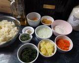 Foto del paso 1 de la receta: Tortitas de coliflor, espinacas y zanahoria