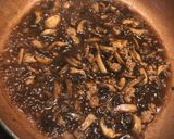 A picture of step 2 of Braised Tofu with Ground Pork and Steamed Broccoli.