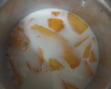 A picture of step 2 of Mango Shake with ice cream.