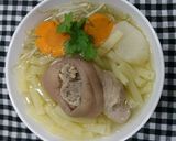 Hình bước làm 3 của món Nui nấu giò heo