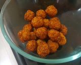 A picture of step 4 of Fried rice and manchurian.