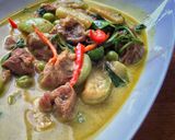 รูปขั้นตอนการทำที่ 4 ของ แกงเขียวหวานพริกขี้หนูหมูลาย