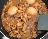 Foto langkah ke 5 dari resep Nasi Tim Ayam Jamur.