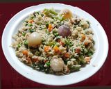 வெஜ்ஜி வ்ரைட் சாதம் (Veggie fried saatham recipe in tamil) ரெசிபி ஸ்டேப் 4 புகைப்படம்