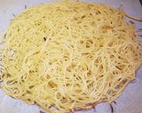 Foto del paso 3 de la receta Pizza con base de espaguetis crujientes