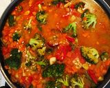 A picture of step 8 of Vegetarian Vegetable Paella.