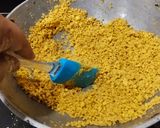 A picture of step 2 of Mohanthal Halwa.