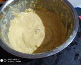 A picture of step 1 of Curd prawn.