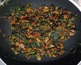 A picture of step 4 of Amaranth Moong Vaaji.