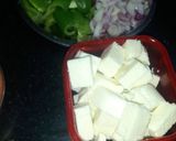 A picture of step 2 of Chili Paneer.