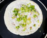 A picture of step 6 of Rava masala dosa.