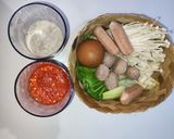 Foto langkah ke 1 dari resep Seblak (bahan yg ada di kulkas).