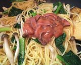 รูปขั้นตอนการทำที่ 5 ของ สปาเก็ตตี้หมึกดอง 塩辛のパスタ