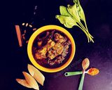 A picture of step 5 of Palak Chicken.