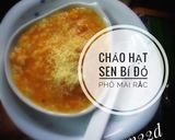 Hình bước làm 3 của món Cháo hạt sen bí đỏ phô mai rắc - Ăn dặm cho bé 7m