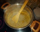 Újévi lencsefőzelék sült kolbásszal recept fázis 5 fotója