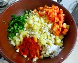 A picture of step 2 of Cauliflower Subzi.